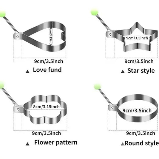 4 Piece Set Egg Ring Molds Elevate your breakfast game DailySale Default Title Default Title-