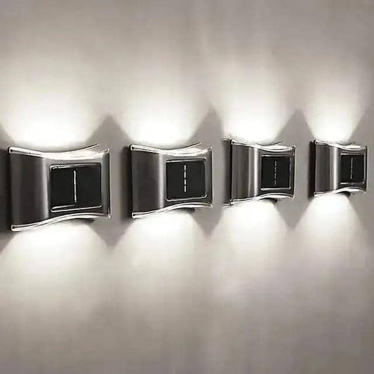 4-Piece: Solar Outdoor 6 LED Waterproof Wall Lights DailySale Warm White White Warm White-White-