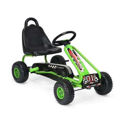 4 Wheel Pedal Powered Ride On with Adjustable Seat-Green VYSN Default Title Default Title-