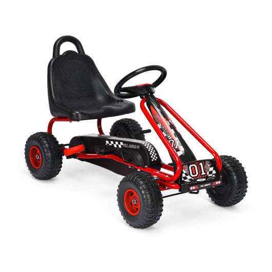 4 Wheel Pedal Powered Ride On with Adjustable Seat-Red VYSN Default Title Default Title-