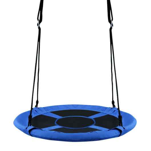 40 Inch Flying Saucer Tree Swing Indoor Outdoor Play Set-Blue Cartsfy Inc.