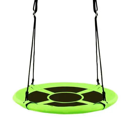 40 Inch Flying Saucer Tree Swing Indoor Outdoor Play Set-Green Cartsfy Inc.