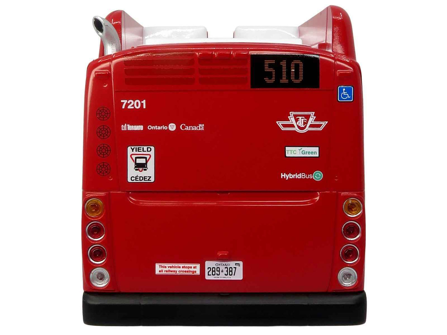New Flyer Xcelsior Transit Bus Bank "TTC - Toronto Transit Commission" Red and White "The Bus & Motorcoach Collection" Limited Edition to 504 Pieces Worldwide 1/43 Model by Iconic Replicas Miniature Motors Default Title Default Title-