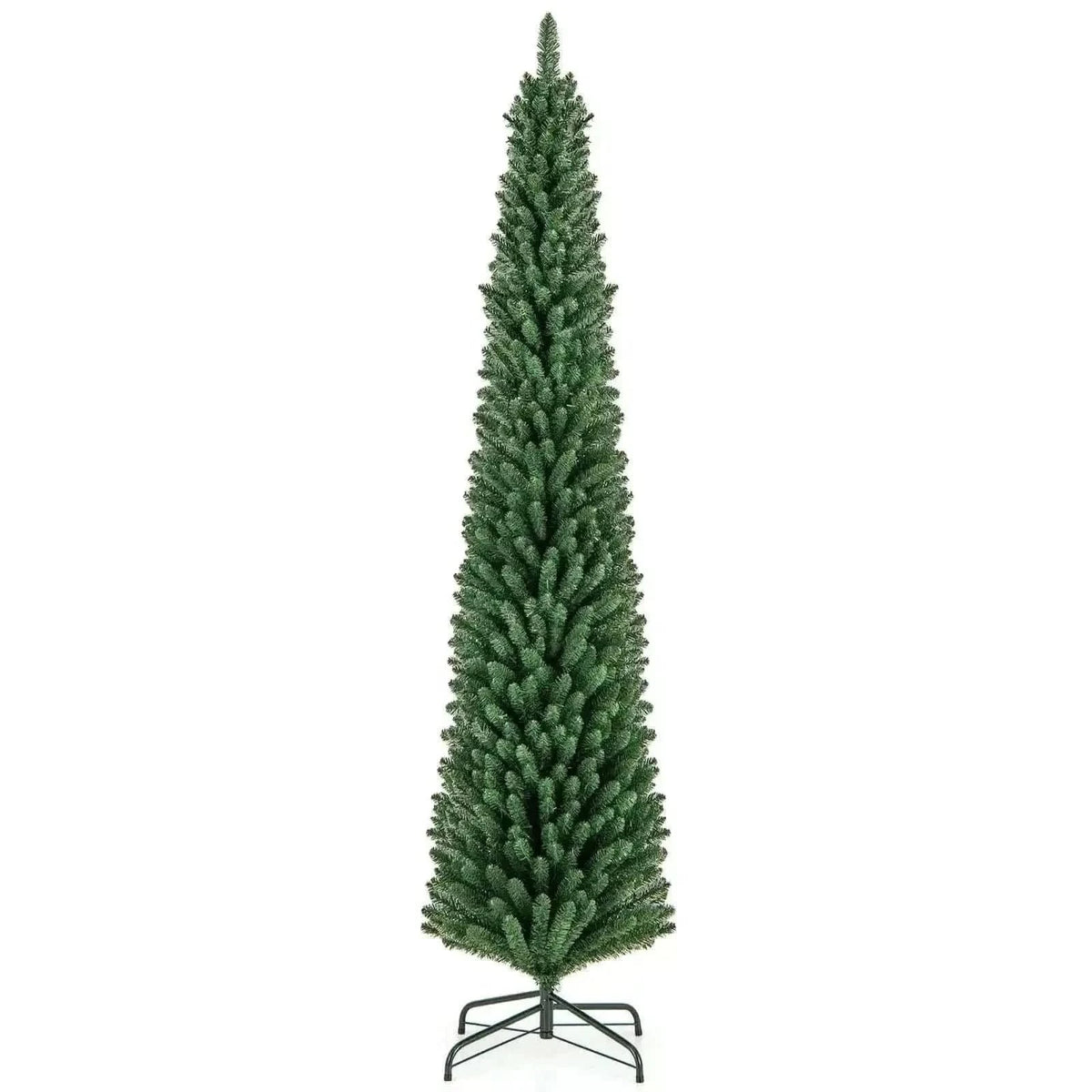 5/6/7/8 Feet Pencil Christmas Tree with 295/392/523/671 Memory Wire Branch Tips and Upgraded Metal Stand Cartsfy Inc.