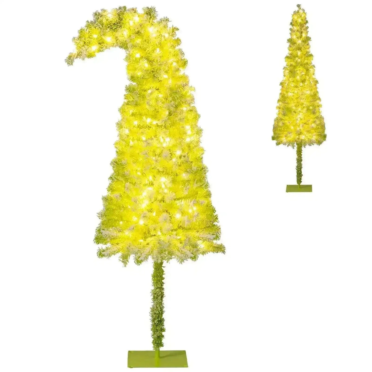 5/6/7 FT Whimsical Christmas Tree with Bendable Top and 216/290/366 Branch Cartsfy Inc.
