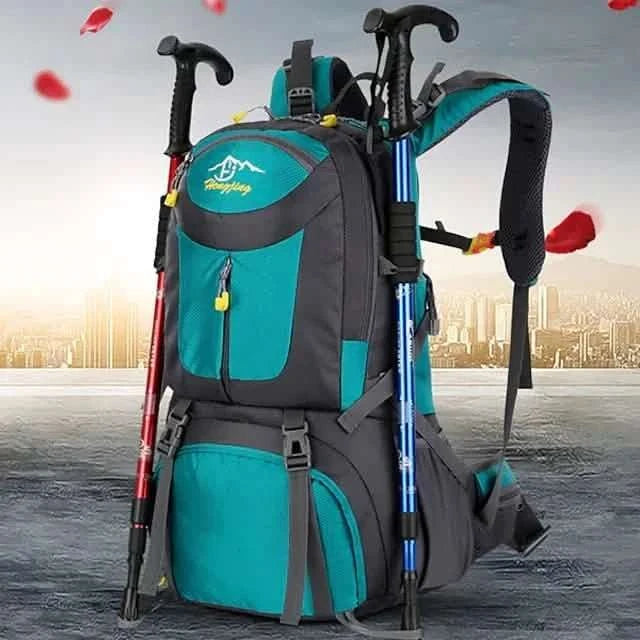 50L Waterproof Hiking Backpack DailySale Light Green Dark Blue Black Light Green-Dark Blue-Black-Red-Purple-Orange-Sky Blue-