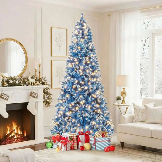6/7/8/9 FT Artificial Christmas Tree with 767 Snowy Branch Tips Cartsfy Inc.