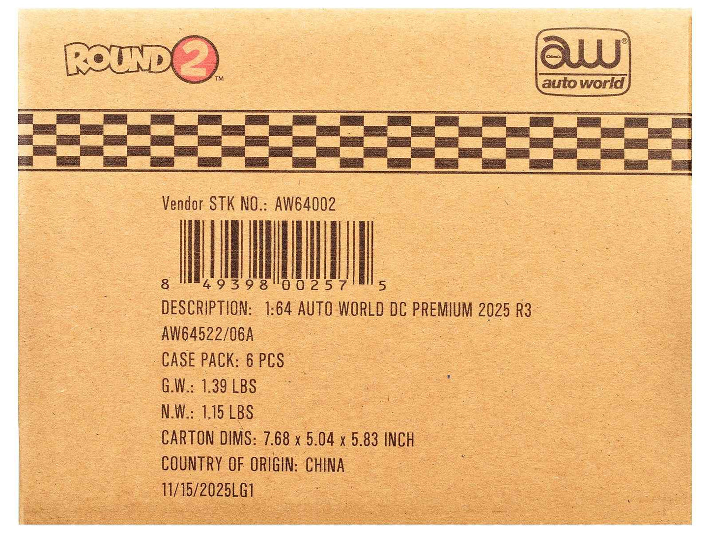 Auto World Premium 2025 Release 3 Set A of 6 pieces 1/64 Diecast Model Cars by Auto World Miniature Motors Default Title Default Title-