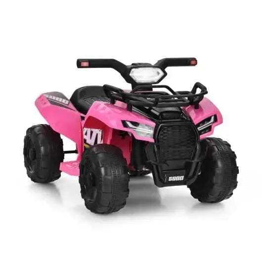 6V Kids ATV Quad Electric Ride On Car with LED Light and MP3-Pink VYSN Default Title Default Title-