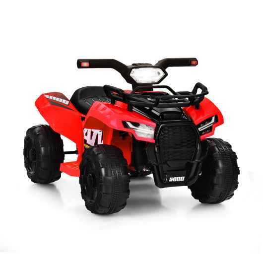 6V Kids ATV Quad Electric Ride On Car with LED Light and MP3-Red Cartsfy Inc.