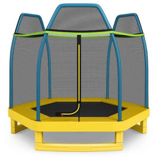7 Feet Kids Recreational Bounce Jumper Trampoline-Yellow VYSN Default Title Default Title-