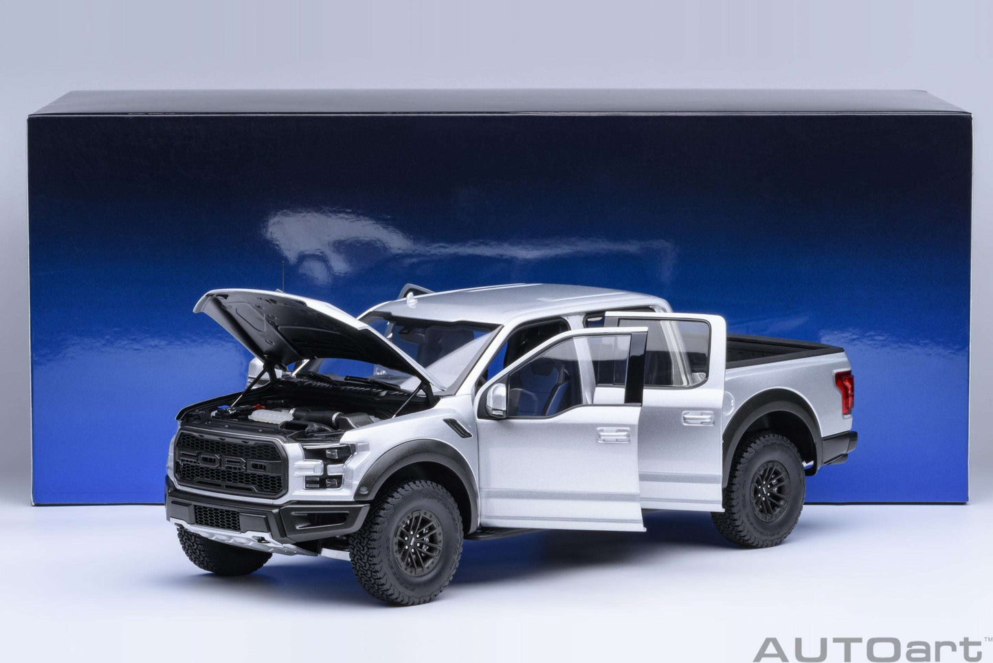 AUTOart 2019 Ford F-150 Raptor Supercrew Ingot Silver 1:18 STM Diecast Default Title Default Title-
