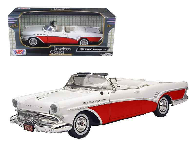 1957 Buick Roadmaster Convertible Red 1/18 Diecast Model Car by Motormax Miniature Motors Default Title Default Title-