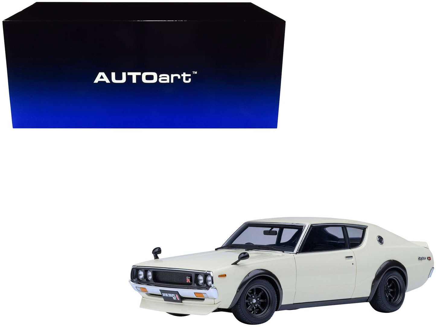 Nissan Skyline 2000GT-R (KPGC110) Tuned Version RHD (Right Hand Drive) White 1/18 Model Car by Autoart Miniature Motors Default Title Default Title-