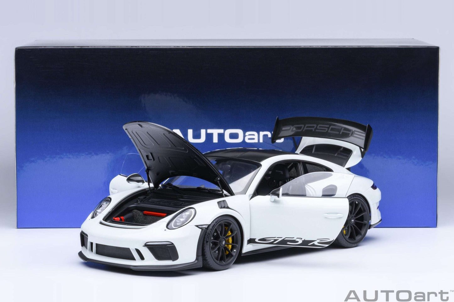 AUTOart Porsche 911 991.2 GT3 RS w/ Weissach Pkg White 1:18 STM Diecast Default Title Default Title-