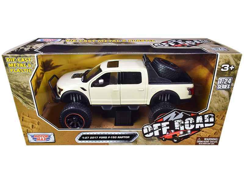 2017 Ford F-150 Raptor Off-Road Pickup Truck Cream 1/27 Diecast Model Car by Motormax Miniature Motors Default Title Default Title-