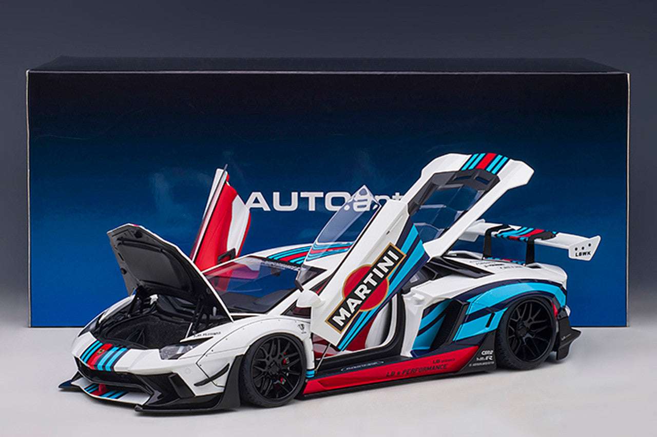 AUTOart Lamborghini Aventador Liberty Walk LB-Works Limited Edition Martini Livery 1:18 (Preowned)) STM Diecast Default Title Default Title-