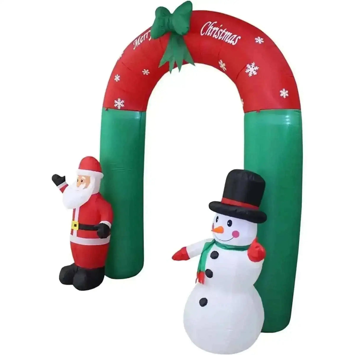 8 Foot Tall Lighted Christmas Inflatable Santa Claus and Snowman Archway Cartsfy Inc.
