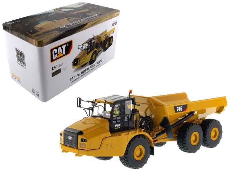 CAT Caterpillar 745 Articulated Dump Truck with Removable Operator "High Line" Series 1/50 Diecast Model by Diecast Masters Miniature Motors Default Title Default Title-