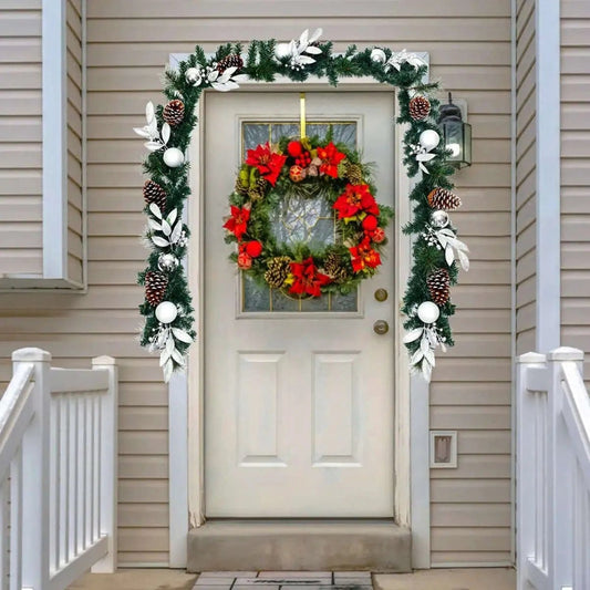 9 Feet Pre-Lit Artificial Christmas Garland with LED Lights Cartsfy Inc.