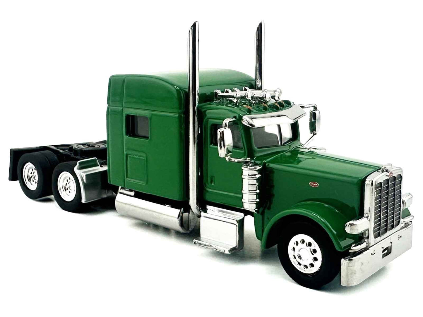 Peterbilt 389 Truck Tractor with Sleeper Cab Green 1/87 (HO) Scale Plastic Model Car by HO Logistics Miniature Motors Default Title Default Title-