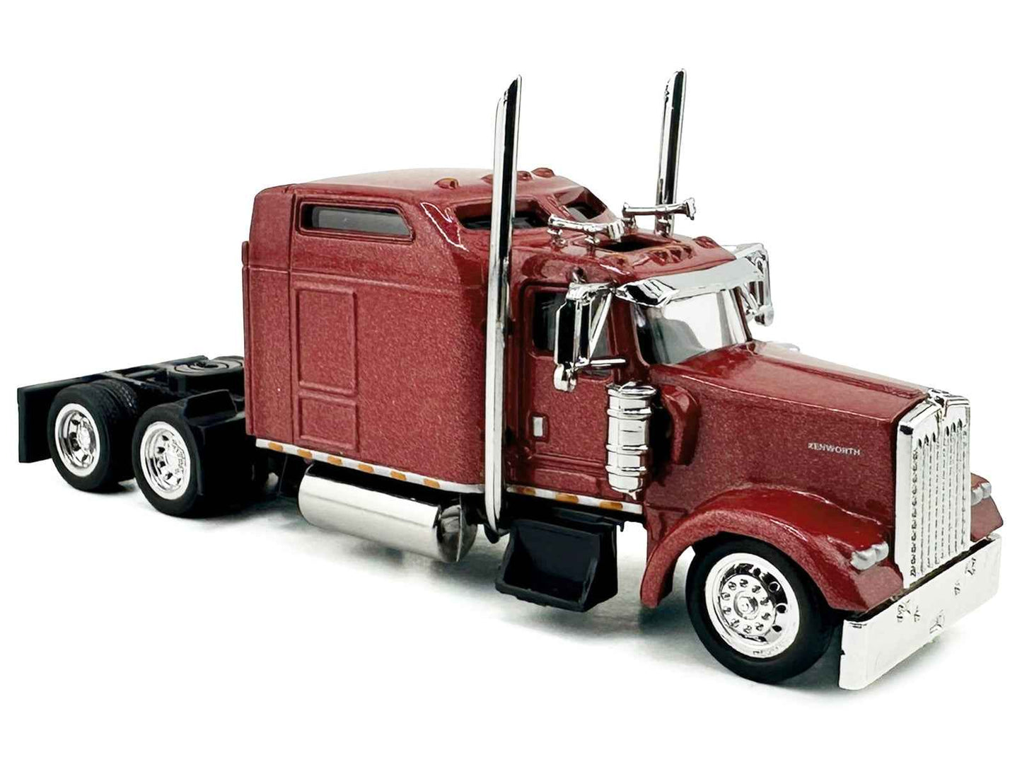 Kenworth W900L Truck Tractor with Sleeper Cab Red Metallic 1/87 (HO) Scale Plastic Model Car by HO Logistics Miniature Motors Default Title Default Title-