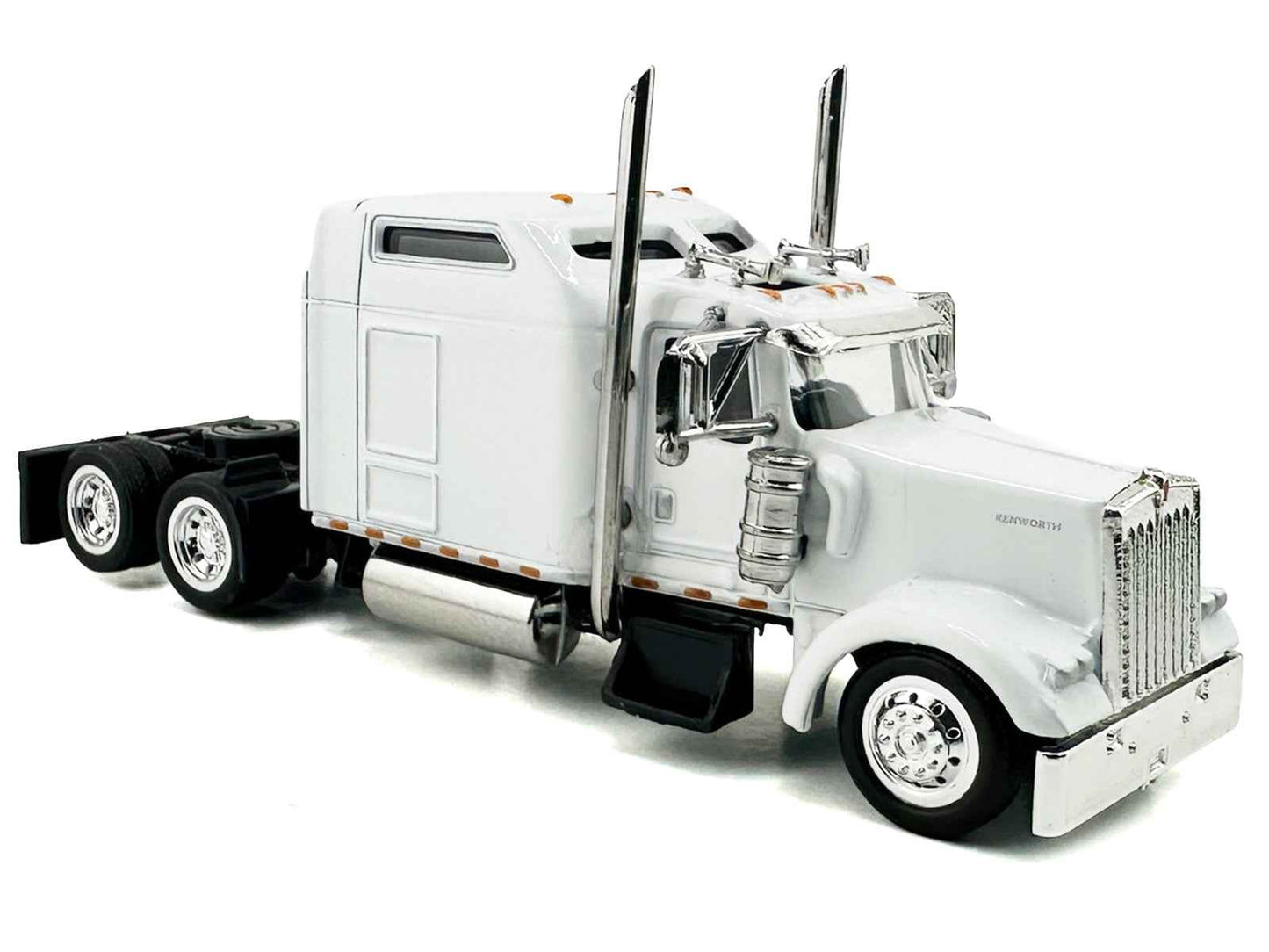 Kenworth W900L Truck Tractor with Sleeper Cab White 1/87 (HO) Scale Plastic Model Car by HO Logistics Miniature Motors Default Title Default Title-