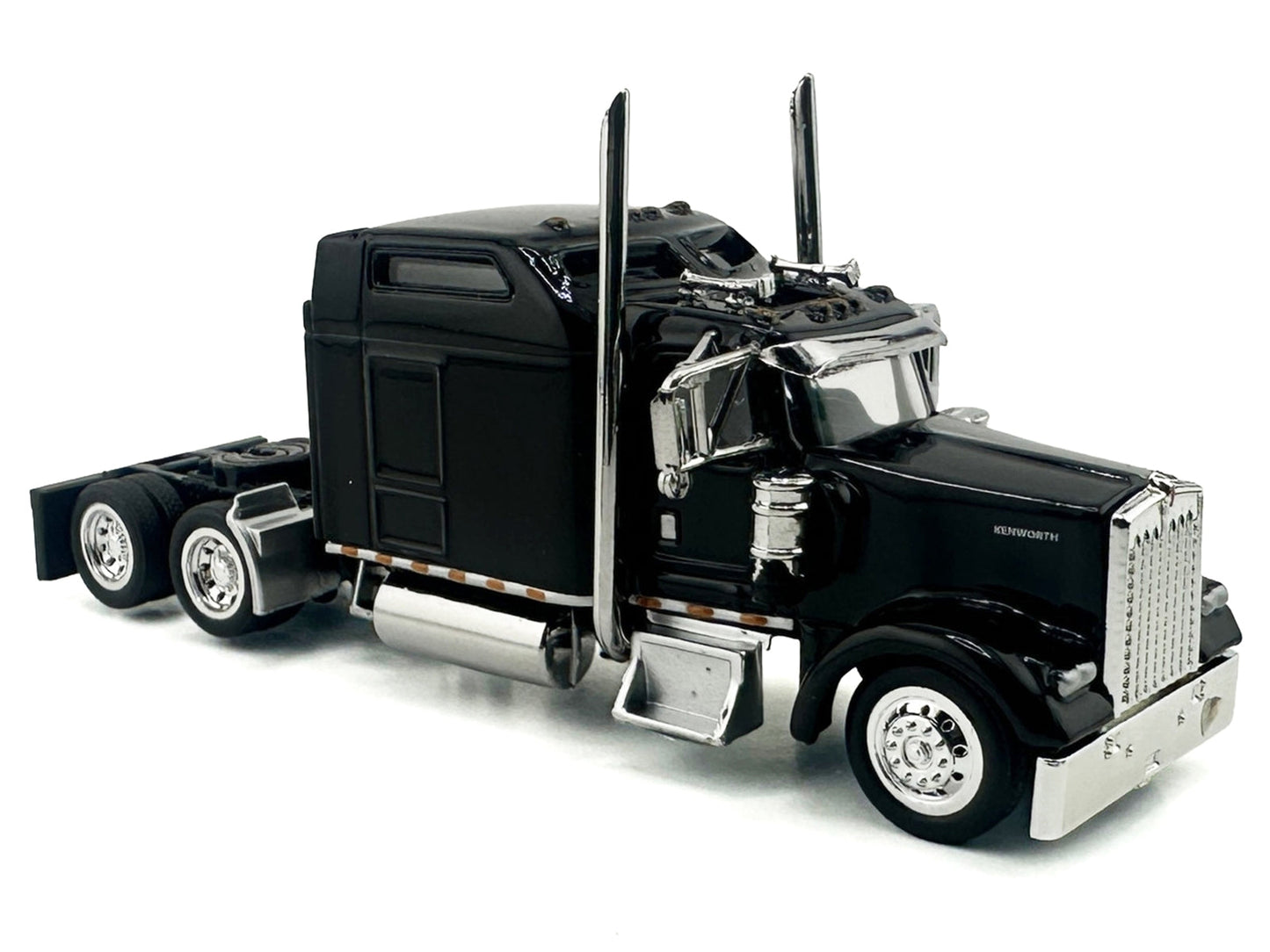 Kenworth W900L Truck Tractor with Sleeper Cab Black 1/87 (HO) Scale Plastic Model Car by HO Logistics Miniature Motors Default Title Default Title-