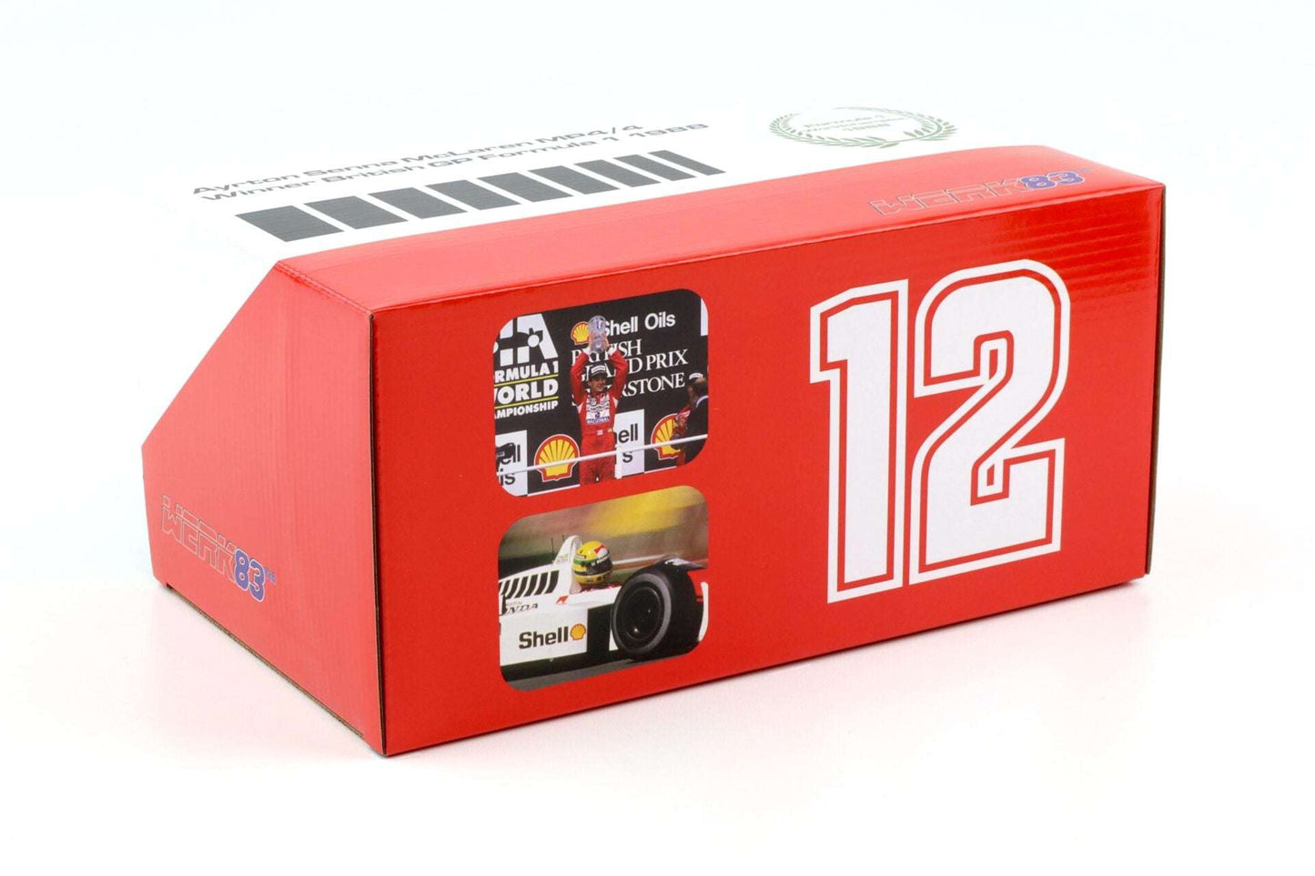 Werk83 Mclaren Honda MP4/4 #12 A. Senna Winner British GP 1988 1:18 STM Diecast Default Title Default Title-