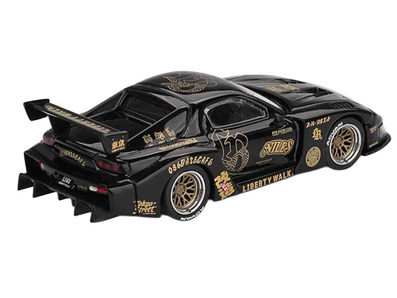 Mazda RX-7 LB-Super Silhouette "FD-NILES" Black with Gold Graphics Limited Edition 1/64 Diecast Model Car by Mini GT Miniature Motors Default Title Default Title-