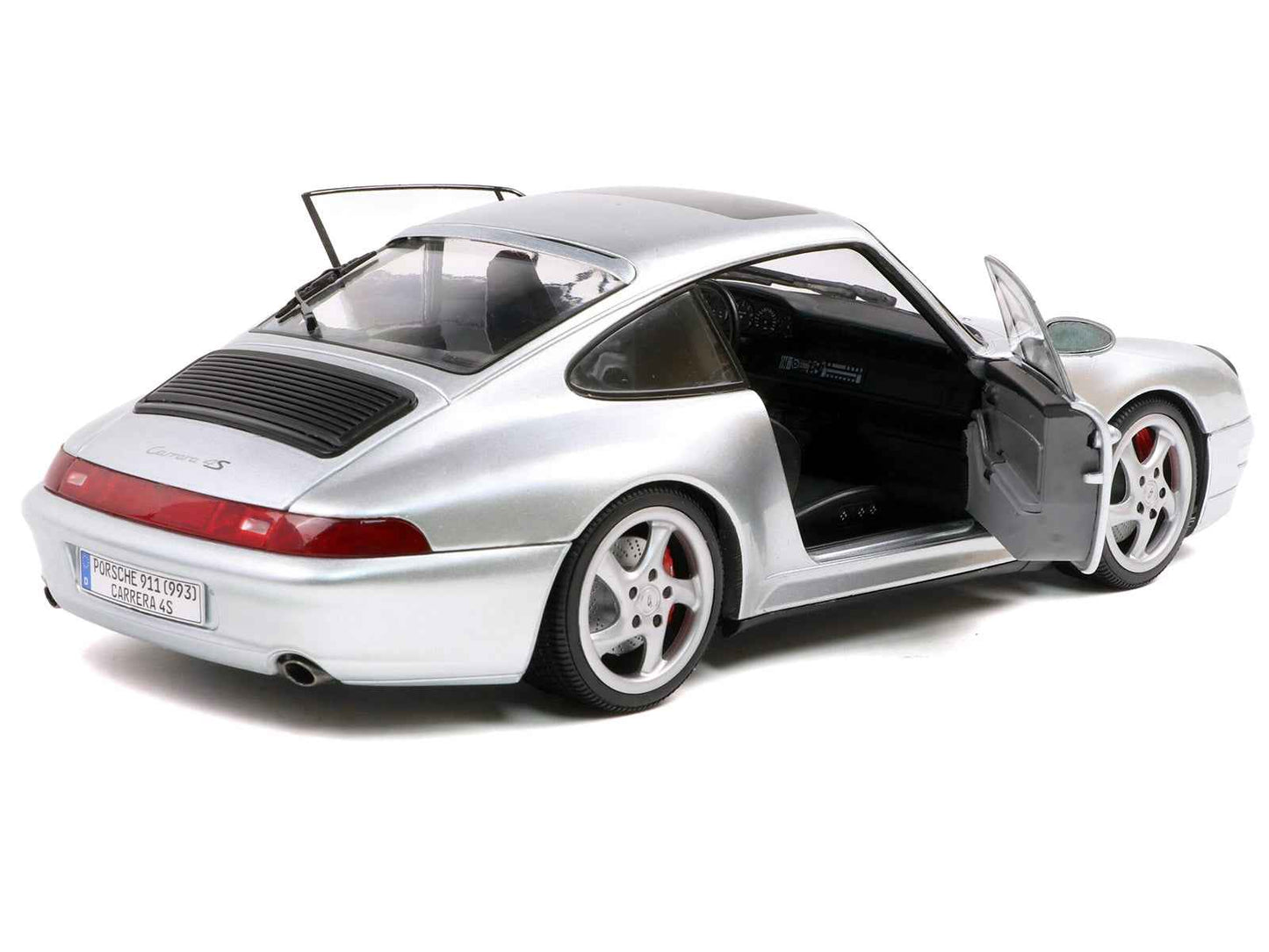 1996 Porsche 911 (993) 4S Polar Silver Metallic 1/18 Diecast Model Car by Solido Miniature Motors Default Title Default Title-