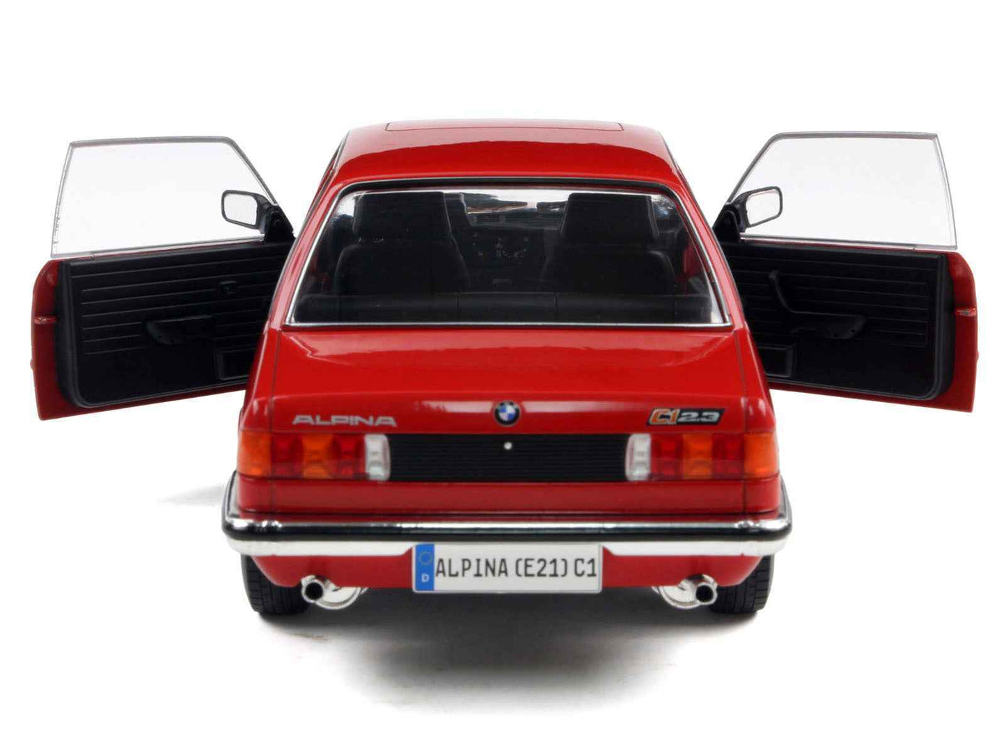 1980 Alpina E21 C1 2.3 Red with Gray Stripes 1/18 Diecast Model Car by Solido Miniature Motors Default Title Default Title-