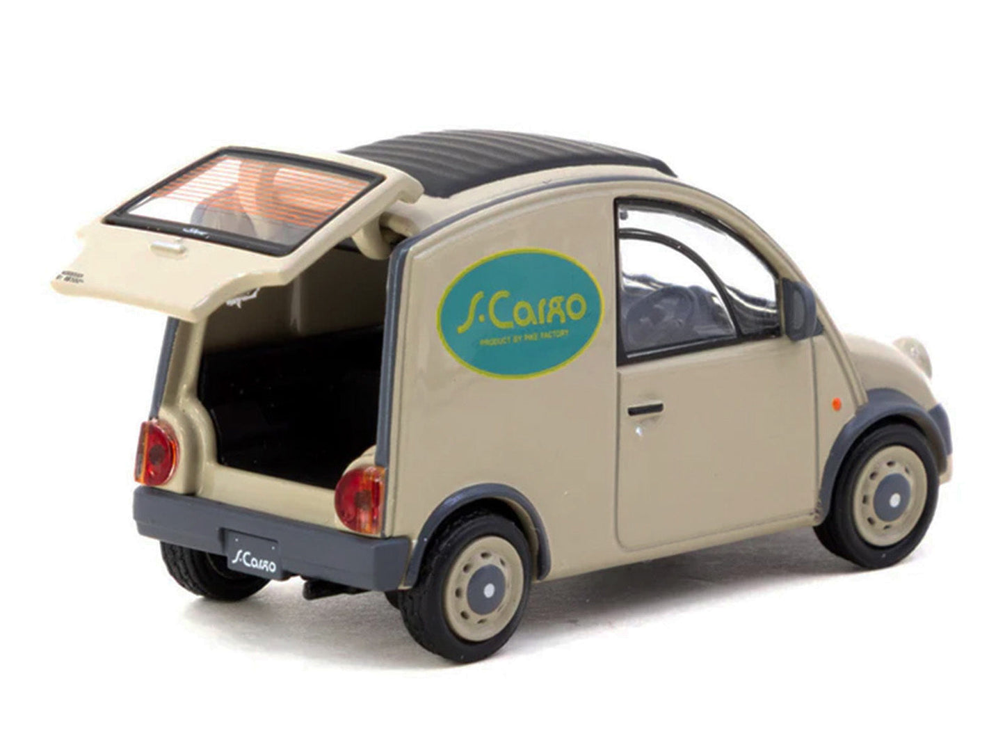 Nissan S-Cargo Van RHD (Right Hand Drive) "Presentation" Beige with Tarmac Cards "Global64" Series 1/64 Diecast Model Car by Tarmac Works Miniature Motors Default Title Default Title-