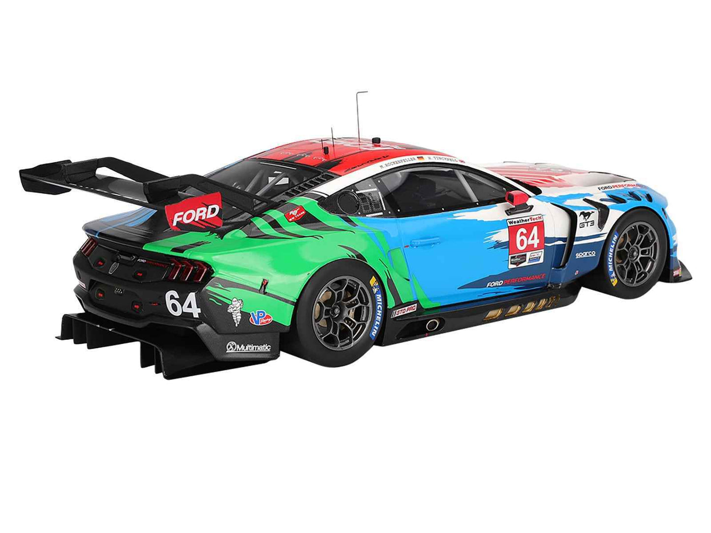 Ford Mustang GT3 #64 Mike Rockenfeller - Harry Tincknell "Ford Multimatic Motorsports" "Motul Course de Monterey - Laguna Seca" (2024) 1/18 Model Car by Top Speed Miniature Motors Default Title Default Title-