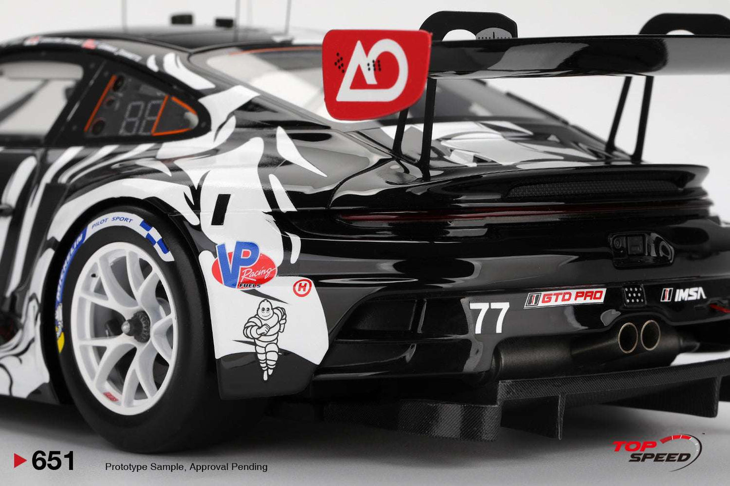 Topspeed Porsche 911 GT3 R (992) #77 Skeleton Rexy AO Racing IMSA Winner 2025 Petit Le Mans 1:18 STM Diecast Default Title Default Title-