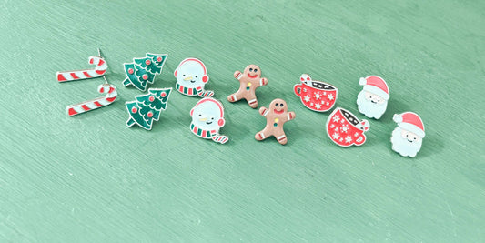 Adorable Christmas Stud Earring Set Rooted Home Goods Default Title Default Title-