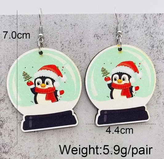 Adorable Vintage Wood Christmas Earrings Cartsfy Inc.