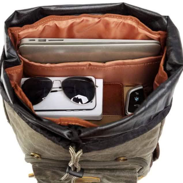 Allacki Waterproof Shock-Resistant Canvas Camera Bag Retro Style Travel Backpack Cartsfy Inc.