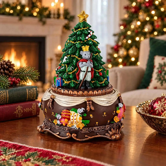Animated Nutcracker Ballerina Christmas Figurine - Rotating Tree Music Box Cartsfy Inc.