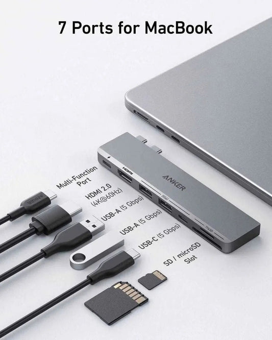 Anker 547 USB-C Hub (7-in-2, for MacBook) Anker Default Title Default Title-
