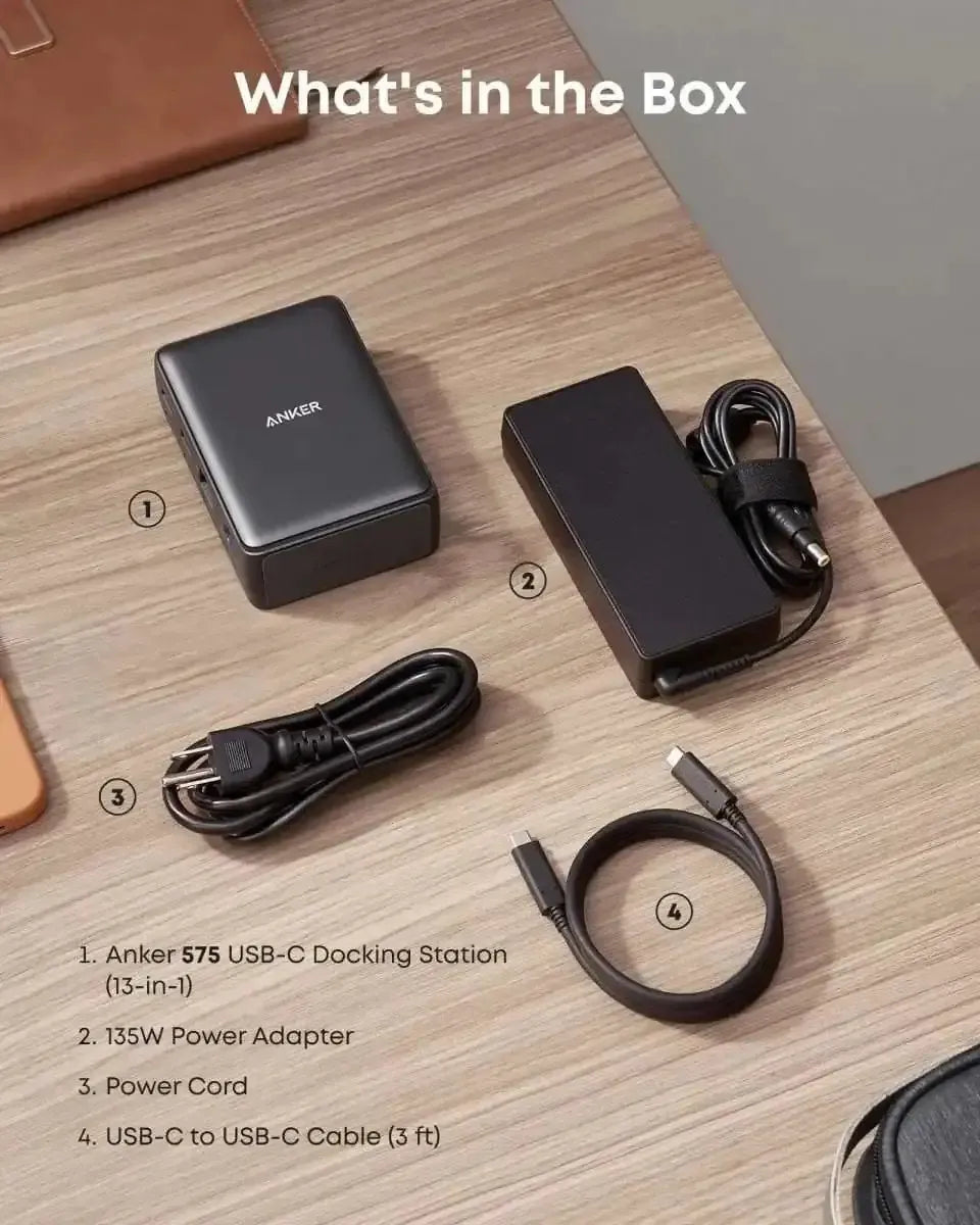 Anker 575 USB-C Docking Station (13-in-1) Anker Black Black-