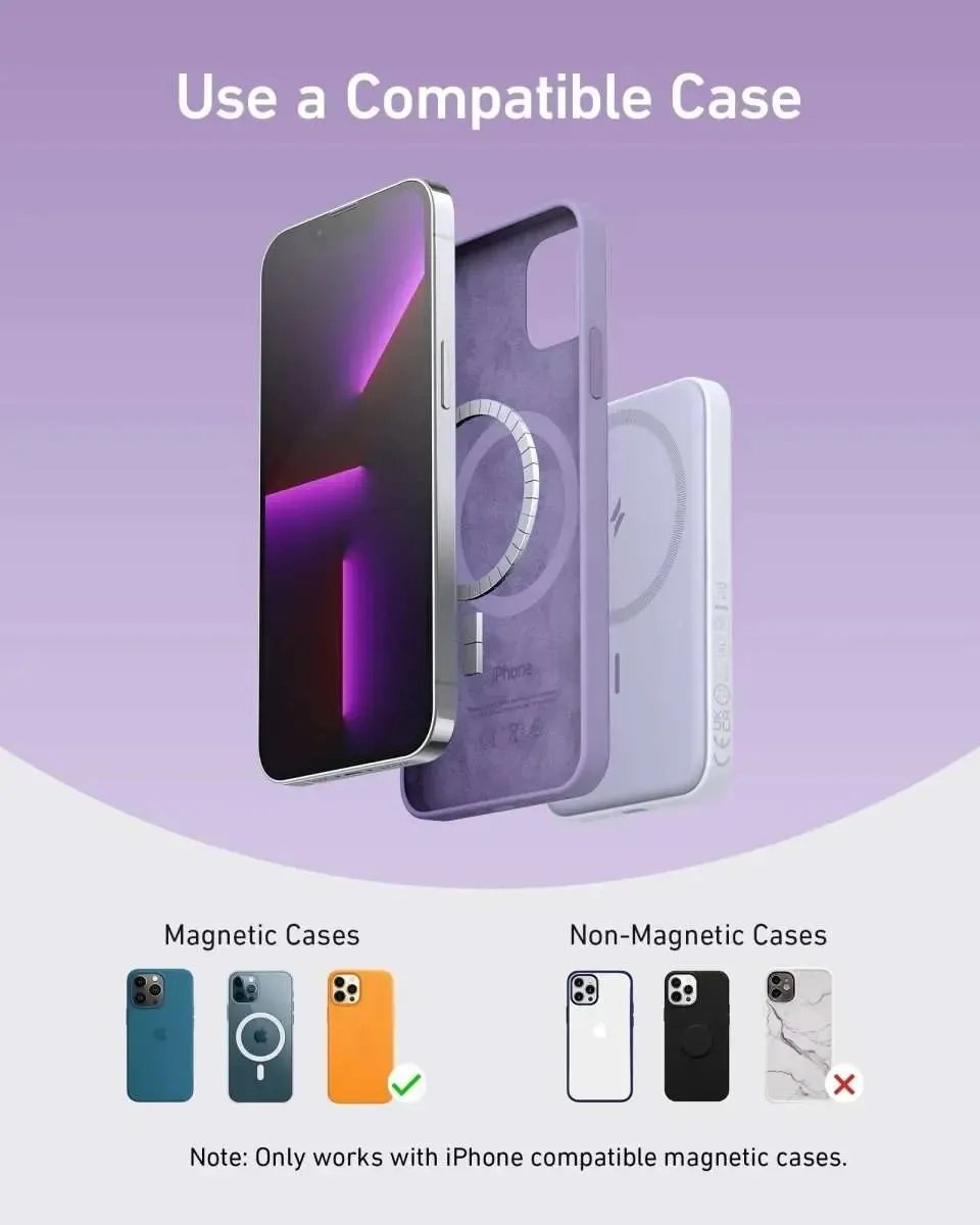 Anker 621 Magnetic Battery (MagGo) Anker Interstellar Gray Dolomite White Buds Green Interstellar Gray-Dolomite White-Buds Green-Misty Blue-Lilac Purple-