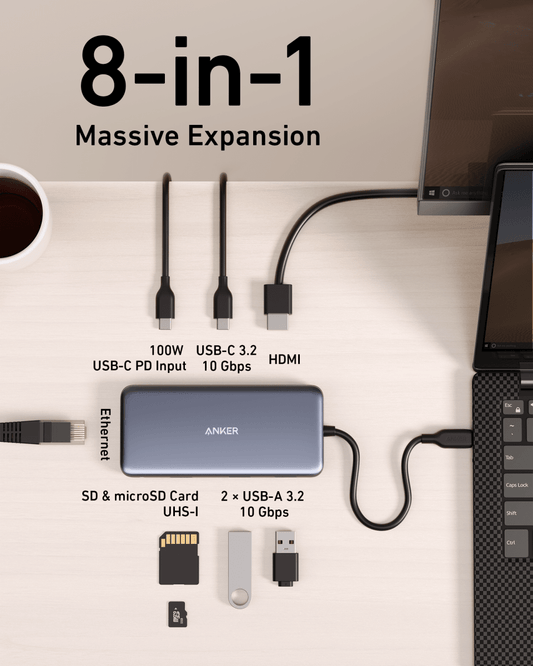 Anker <b>555</b> USB - C Hub (8 - in - 1) - Cartsfy Inc.
