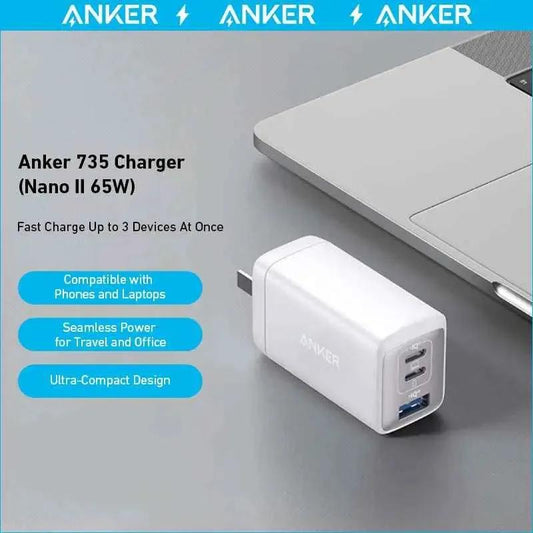 Anker Charger (Nano II 65W) (2-Pack) Anker Black Black-