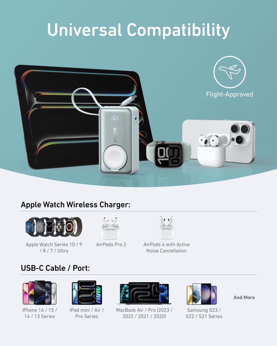 Anker MagGo Power Bank (10K, 35W, For Apple Watch) - Cartsfy Inc.