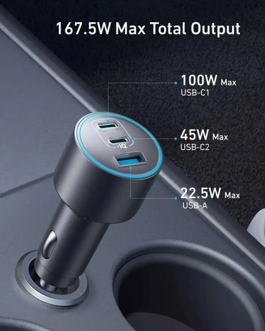 Anker Nano Car Charger (167.5W, 3 Ports) Anker Default Title Default Title-