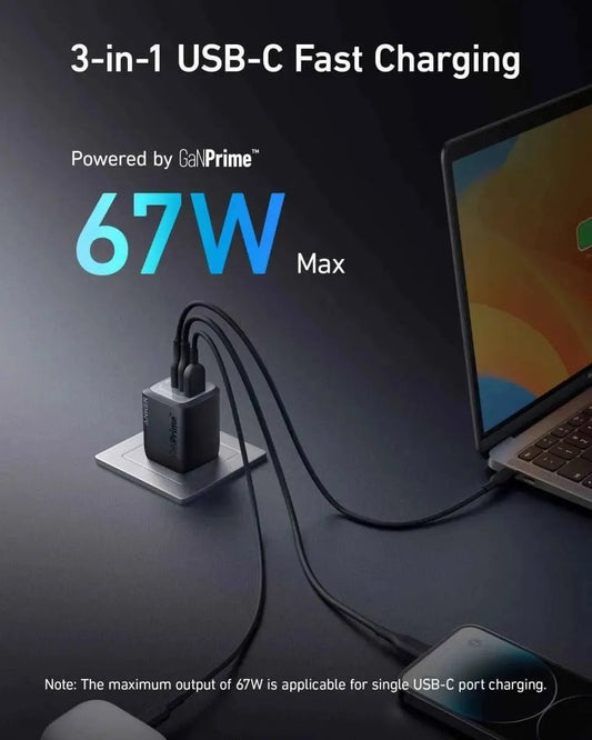 Anker Prime 67W GaN Wall Charger (3 Ports) Anker Default Title Default Title-