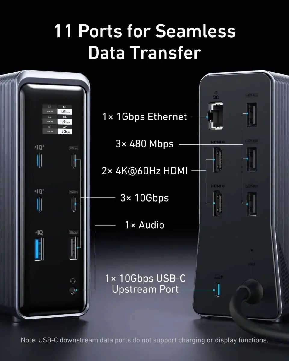 Anker Prime Charging Docking Station (14-in-1, Dual Display, 160W) Anker Default Title Default Title-