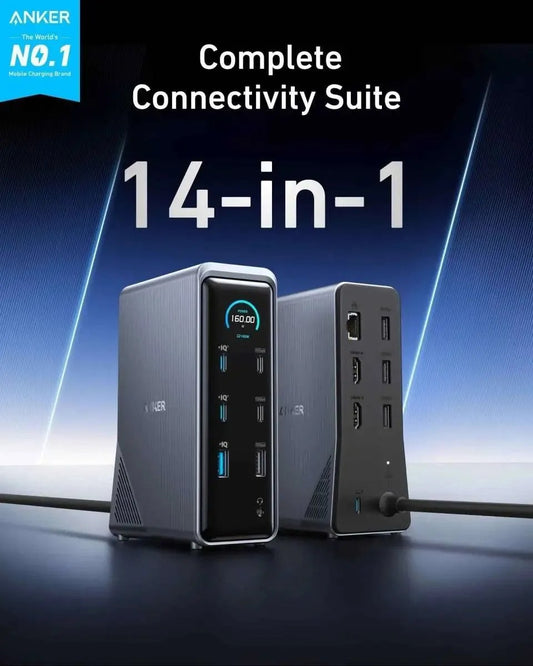 Anker Prime Charging Docking Station (14-in-1, Dual Display, 160W) Anker Default Title Default Title-