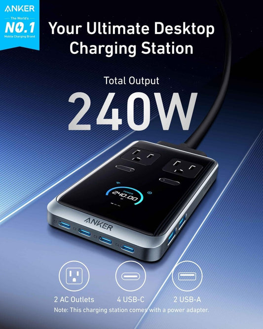 Anker Prime Charging Station (8 - in - 1, 240W) - Cartsfy Inc.